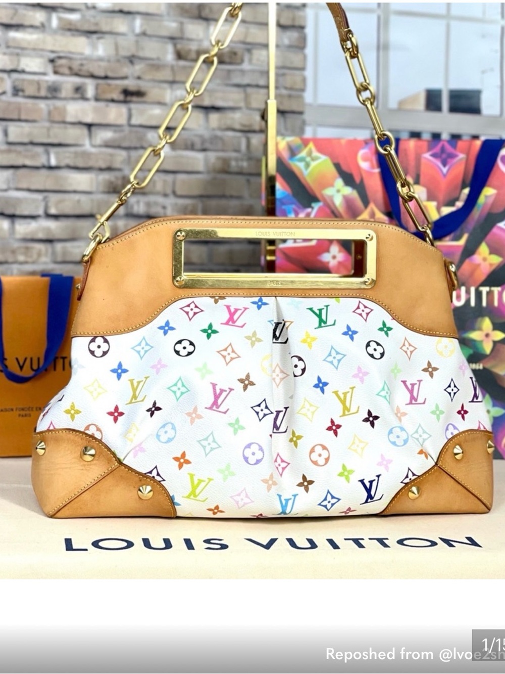 AUTH Louis Vuitton Multicolore Judy GM 😍